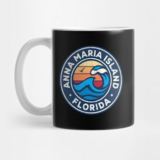 Anna Maria Island Florida Fl Nautical Waves Mug